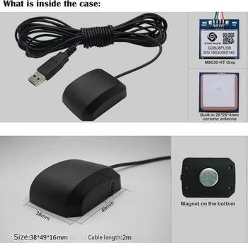 Geekstory VK-162 G-Mouse USB GPS dongle čip M8030 72kanálový navigačný modul Externá GPS anténa pre