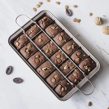 Ideální plech na pečení Swan Brownie Plech na pečení Plech na koláče s přepážkami Velikost: 31 * 20