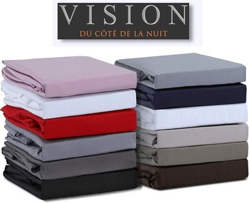 VISION - Vypasované prostěradlo 90 x 190 cm - Barva: Béžová - 100% Bavlna: 57 Počet nití - 4