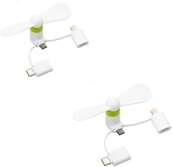 USB ventilátory, telefónne ventilátory, 2 PCS mini ventilátor, mobilný telefón ventilátor, prenosný