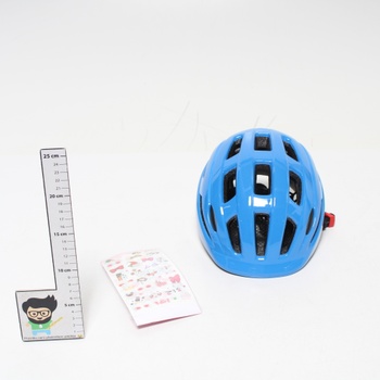 Modrá helma na kolo DesignSter s nálepkami