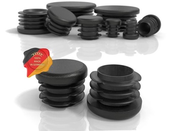 PD® lamelové zátky okrúhle 32mm pre okrúhle rúrky - okrúhle koncovky z PE plastu - rúrkové zátky