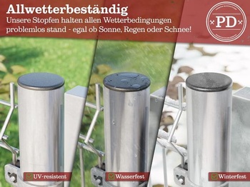 PD® lamelové zátky okrúhle 32mm pre okrúhle rúrky - okrúhle koncovky z PE plastu - rúrkové zátky