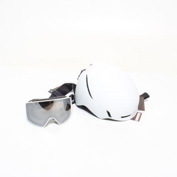 Lyžařská helma s brýlemi Odoland, bílá, M