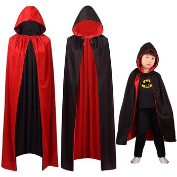 Halloweenský upíří plášť,Červený upírský plášť,Halloweenský upírský plášť,Červený a černý
