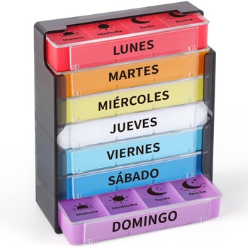 Týdenní krabička na pilulky 4 dávky španělská, cestovní…