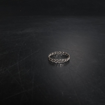 Stříbrný pletený prsten Silvora S925, vel.67