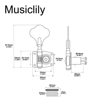 Ladiace kolíky Musiclily MX1360CR-4