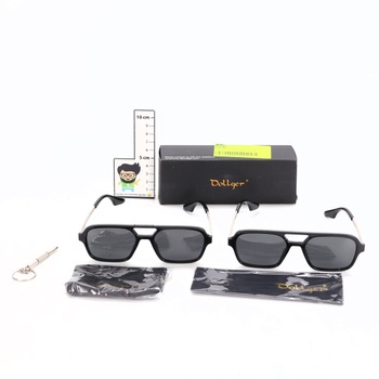 Slnečné okuliare Dollger polaroid tmavé 2 kusy