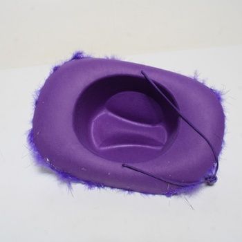 Fialový klobouk s peřím  Beauace 