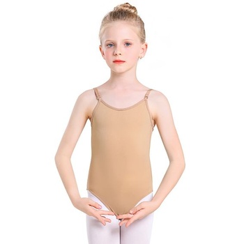 Monbessi Body Ballet Girls Leotard Nude Bezešvé Ballet Leotard Dance Spodní prádlo pro děti a