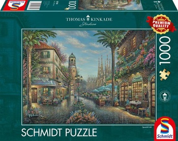 Schmidt Spiele 58780 Thomas Kinkade, Spanish Street Café, 1000 dílků puzzle, barevné