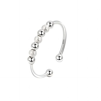 Stříbrný prsten S925 Prsten pro odlehčení stresu pro dámy, ženy a dívky (styl A)