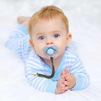 Řetízky na dudlík Aolso bavlněné řetízky na dudlík, 4 kusy spony na řetízky na dětský dudlík,