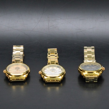 Pánské hodinky JewelryWe 3 ks zlaté