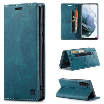 YIRSUR kompatibilní s pouzdrem Samsung Galaxy S21 Premium Flip Case RFID Peněženka Slot na PU kartu