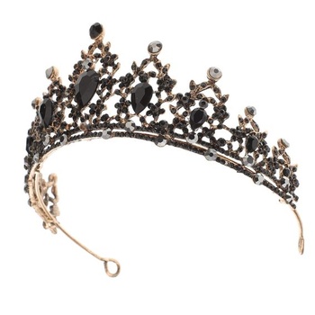 FRCOLOR Baroque Crown Tiara Vintage Wedding Crown Svatební vlasové doplňky Pleťové vlasové doplňky