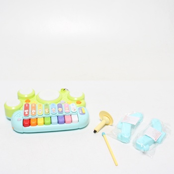 Dětský xylofon Ohuhu modro-zelený