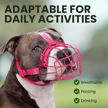 Náhubek pro psy BRONZEDOG Pitbull, prodyšný kovový košík pro velké psy, Amstaff Staffordshire