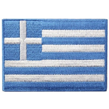 Nášivka s vlajkou Řecka Vyšívaná nažehlovací/našívací nášivka