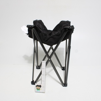 Skládací stolička Fundango černé barvy