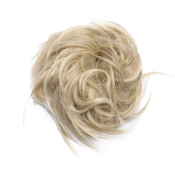 Príčesok drdol kravata s vlasmi rovné strapaté vlasy uzly updos syntetické lacné predlžovanie vlasov