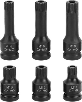 QWORK® 6dielna rázová objímka s vnútornou drážkou M14 M16 M18 1/2