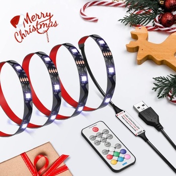 AMIR LED pásik, 2,5M 75LED LED pásik 5050 RGB Fairy Lights, LED svetelný pás s diaľkovým ovládaním,