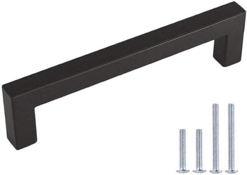 LONTAN 128mm úchytky na skrinky čierne 1 kus úchytky na kuchynské skrinky, úchytky na nábytok čierne