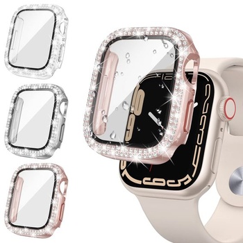 wlooo Balení 3 ochranných pouzder pro Apple Watch Series SE 2022/6/5/4 40 mm pouzdro se třpytivým