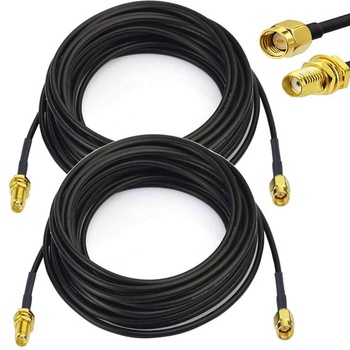 RUNCCI-YUN 2ks SMA kabel 3m, SMA zástrčka, SMA prodlužovací SMA kabel RG174 pro 0-3G LTE anténu