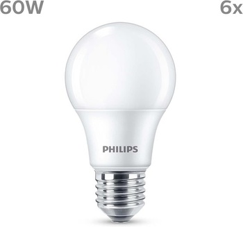 Philips 6-balenie E27 LED žiarovky, 60W, teplá biela