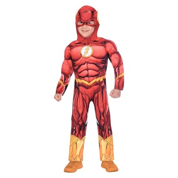 (PKT) (9906078) Klasický dětský kostým Warner Bros The Flash Fancy Dress Costume (8-10 let)