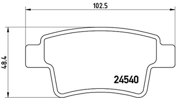 Zadní brzdové destičky Brembo P61085