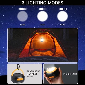 GlobaLink LED kempingová lampa skládací solární kempingová svítilna powerbanka se 2 způsoby