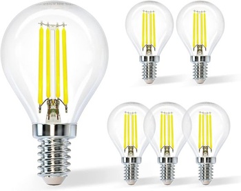 Vláknová LED žiarovka Aigostar E14 studené svetlo 6500K, 4W ekvivalent 40W, 470 lúmenov, uhol