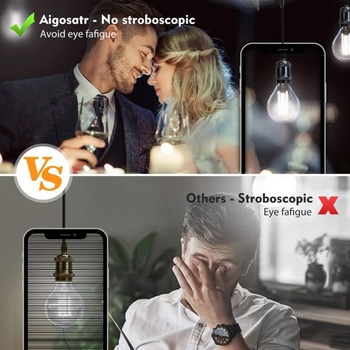Vláknová LED žiarovka Aigostar E14 studené svetlo 6500K, 4W ekvivalent 40W, 470 lúmenov, uhol