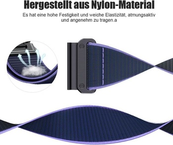 ANBEST 22mm nylonový popruh pre Garmin Fenix 7 Pro/6 Pro/Fenix 8 47mm popruh, slučkový suchý zips