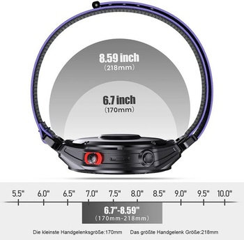 ANBEST 22mm nylonový popruh pro Garmin Fenix 7 Pro/6 Pro/Fenix 8 47mm popruh, smyčkový suchý zip