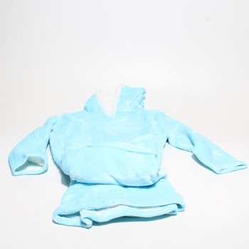 Tepláková deka Hansleep s rukávmi modrá