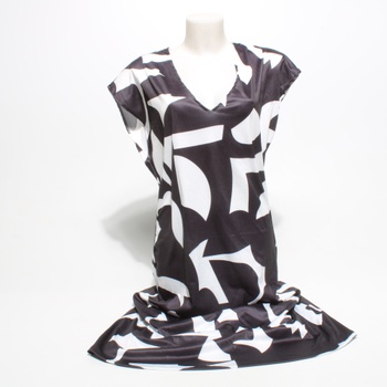 Dámské šaty černobílým vzorem 