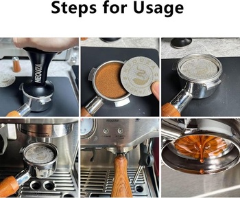 NEOUZA Opakovane použiteľné nerezové sitko na espresso 51 mm 1,7 mm Hrúbka 150 Î¼ m pre kávový