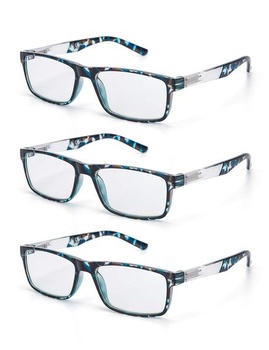 LANLANG Brýle s filtrem modrého světla Balení 3 brýlí na čtení 2.0 pro muže Ženy Počítačové brýle