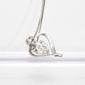 Náhrdelník Lavumo stříbrný s přívěskem srdce