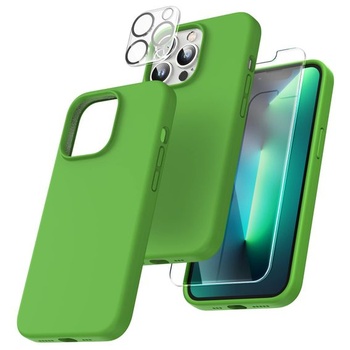 TOCOL Pouzdro 5v1 iPhone 13 Pro, se 2 kusy ochranné fólie + 2 kusy ochrany fotoaparátu, tekutý