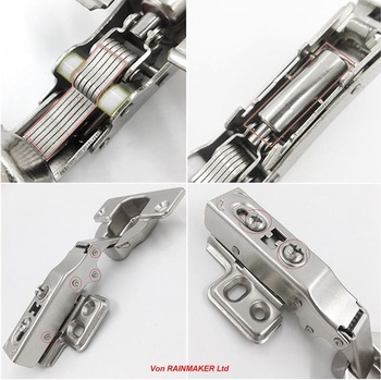 LOOTICH 95stupňový středový doraz 40 mm hydraulický pant s tlumením tlustý dveřní závěs panty pro