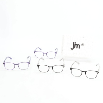Dioptrické okuliare na čítanie JM 4 ks +1.00