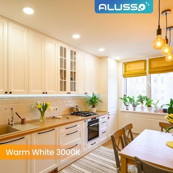 ALUSSO LIGHTING GU10 LED žárovka, 7W teplé bílé světlo 3000K, Nahrazuje 70W halogenové žárovky, 560