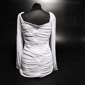 Dámské šaty Wenrine na zip bílé