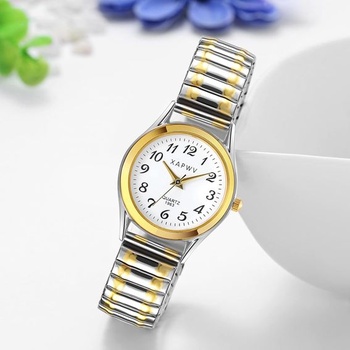 JewelryWe Dámske náramkové hodinky, elegantné analógové Quartz hodinky s digitálnym ciferníkom a
